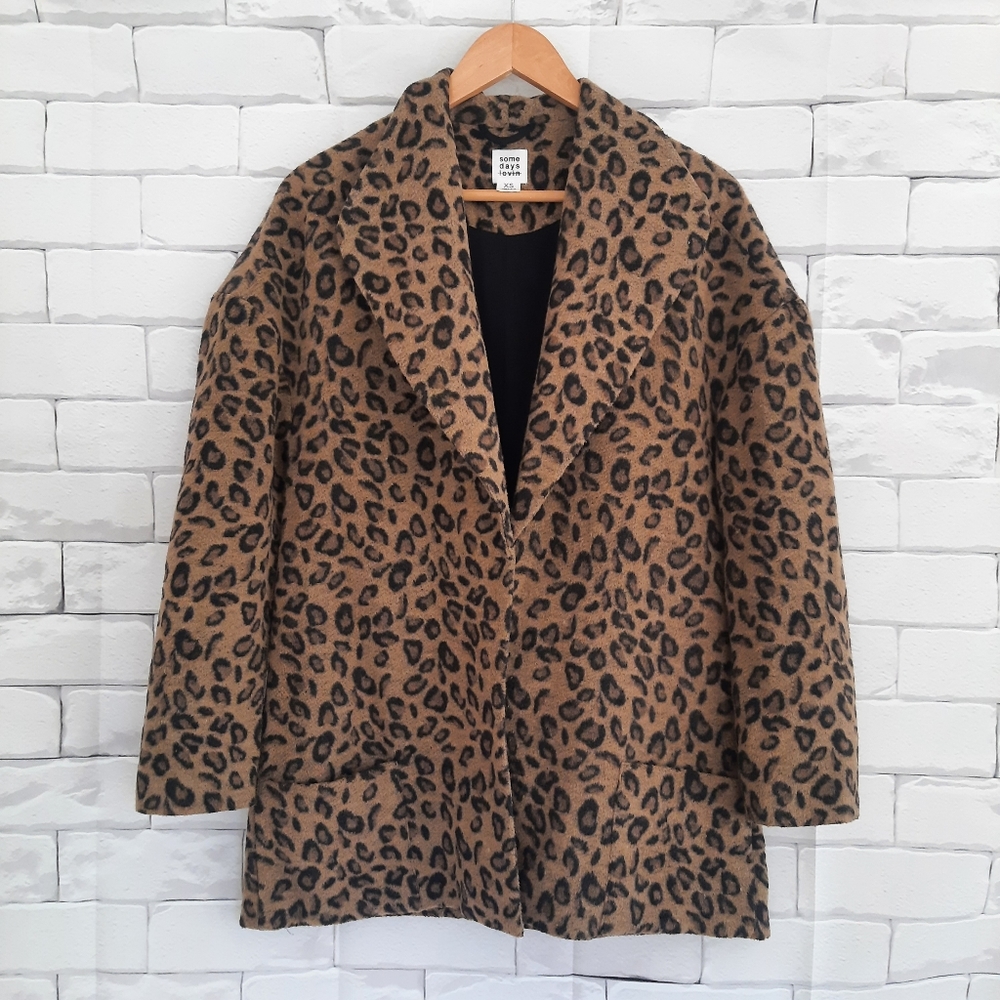 Some days lovin by Revolve- Danger wool leopard coat - XS